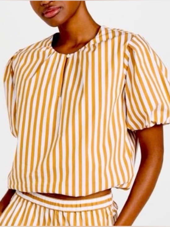 AYR Tops - AYR Puff Puff Striped Blouse